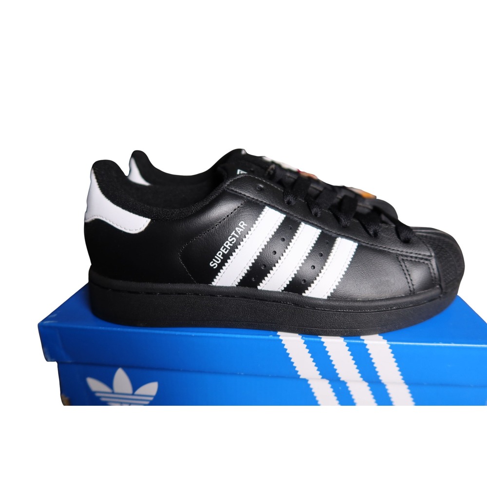 Adidas Superstar II J Black White Shell Toe Sneakers JH9977 Size 5.5Y NEW - Picture 2 of 9
